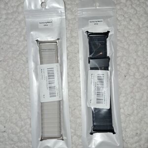 Samsung Watch Ultra Bands - Silver and Black